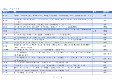 新着図書2023年11月.pdfの1ページ目のサムネイル